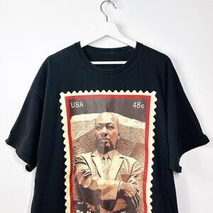 Dr Martin Luther King Jr MLK USA 48¢ Stamp Graphic Short Sleeve Shirt Mens XL